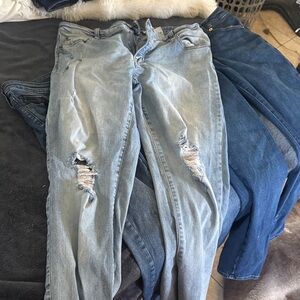 Distressed Light Blue Jeans